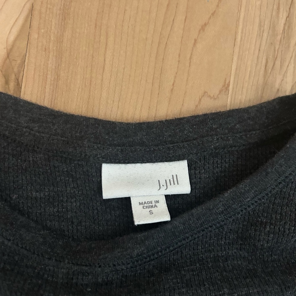 J. Jill Charcoal Knit Top